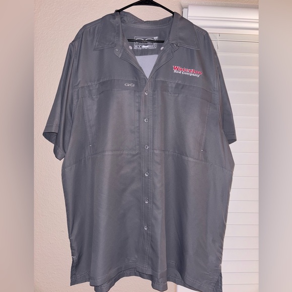 game guard Other - Game Guard Gray Short Sleeve Button-Up Shirt